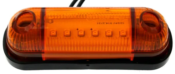 Фонарь маркерный ТРАС 110мм Желтый 6Led 12-24V Высокий