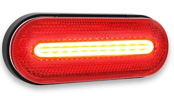 Фонарь маркерный Fristom LED 12-36В, красный со светоотражателем и проводом Польша