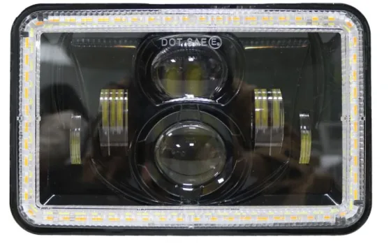 Фара противотуманная LED 38W, 5", 12-24V, Ближн.+Дальн.+обод.(Ж/Б)