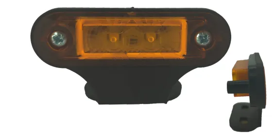 Фонарь габаритный врезной Желтый 2 диода 12-24V (на кронштейне) ТрАС"