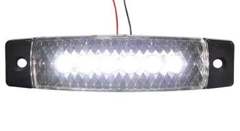 Фонарь габаритный LED 24V, белый (30x130мм, 6-светодиодов) NOKTA Турция