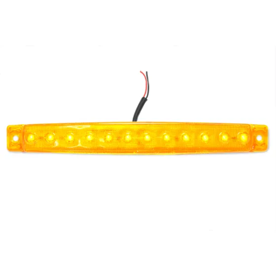 Фонарь габаритный LED 24V, желтый (L=170мм, 12-светодиодов)