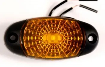 Фонарь габаритный LED 12V/24V желтый (паутинка) аналог FT025 ТрАС