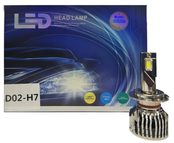 Лампа диодная D02 H7 52W 5500LM 6000K 12-24V