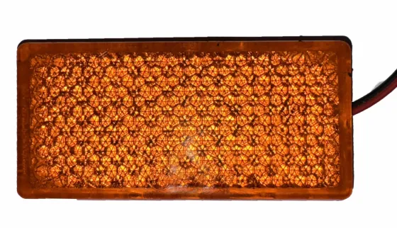 Катафот на липучке 95х45мм LED Желтый 24V