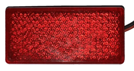 Катафот на липучке 95х45мм LED Красный 24V