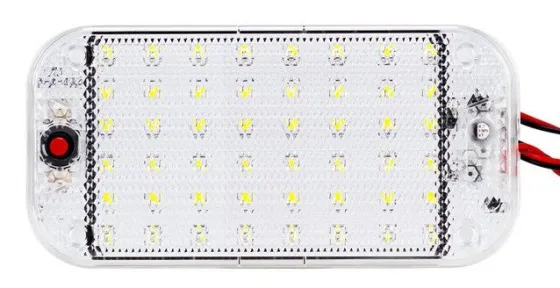 Плафон в кабину LED 48Led накладной с выключателем 12-24V