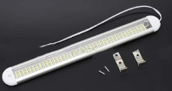 Плафон в кабину LED L=300мм 10W 120Led 12-24V в корпусе с крепление