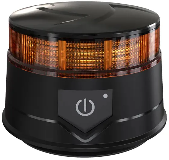 Маяк проблесковый LED 12-24V (Автономный, на магните, 7 режимов,15W, 102х75мм)