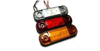 Фонарь маркерный 160 (один ряд) 6LED белый с прокладкой 12-24V (PHILIPS)