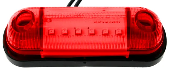 Фонарь маркерный ТРАС 110мм Красный 6Led 12-24V Высокий