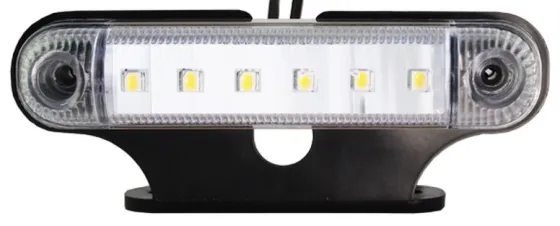 Фонарь маркерный ТРАС 110мм Белый 6Led 12-24V Высокий с крошнтеином