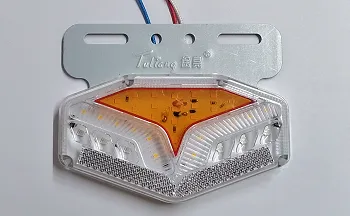 Фонарь маркерный с подсветкой колеса №8 фигурный желтый 24V