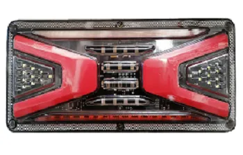 Фонарь задний LED №14 24V 4-функционал Космос бегущий поворотник (ИКС) 41-13см к-кт