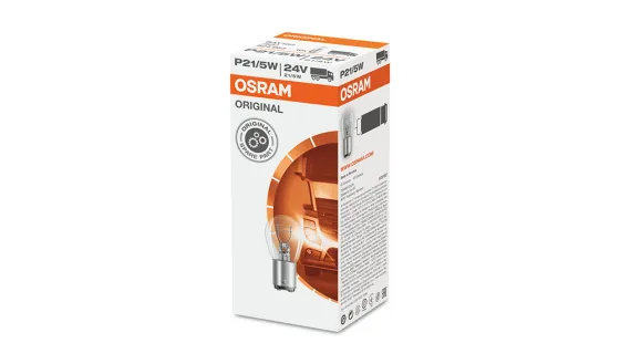 Лампа OSRAM P21/5W 21/5W (BAY15d) 24V