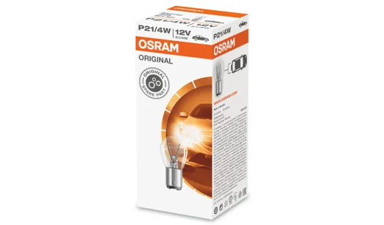 Лампа OSRAM P21/4W 21/4W (BAZ15d) 12V