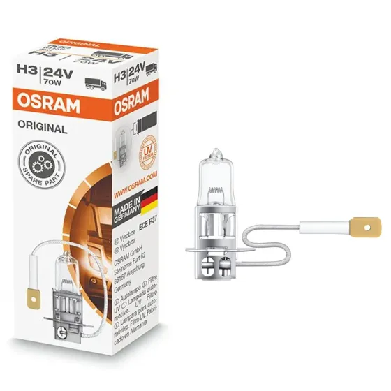 Лампа OSRAM H3 70W (PK22s) 24V