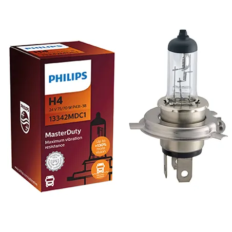 Лампа PHILIPS H4 75/70W (P43t) 24V Master Duty