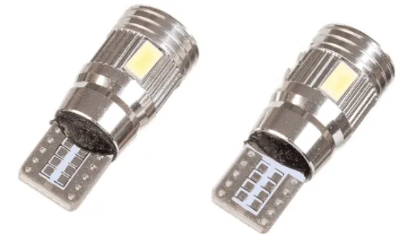 Диод №54 T10 6Led "Lens Сanbus" (белый) 24V