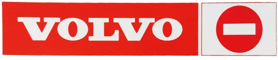 Наклейка №127 светоотражающая 407х86мм VOLVO кирпич, Правый, Полоски, Красный