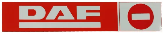 Наклейка №122 светоотражающая 407х86мм DAF кирпич, Правый, Полоски, Красный