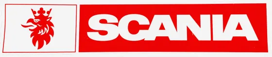 Наклейка №103 светоотражающая SCANIA эмблема, Левый, Полоски, Красный