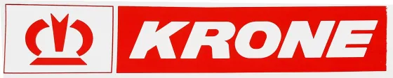Наклейка №99 светоотражающая KRONE эмблема, Левый, Полоски, Красный