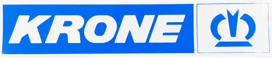 Наклейка №98 светоотражающая KRONE эмблема, Правый, Полоски, Синий