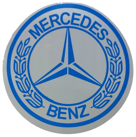Наклейка №68 светоотражающая MERCEDES круг, Синий