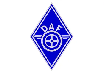Наклейка №20 №21 светоотражающая "DAF" ромб малый