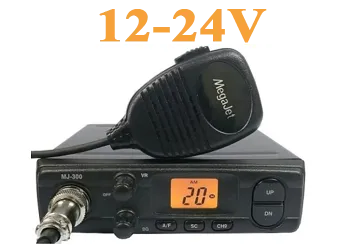 Автомобильная радиостанция MegaJet 300 W AM/FM, 40 кан., 4W/5W 12-24V