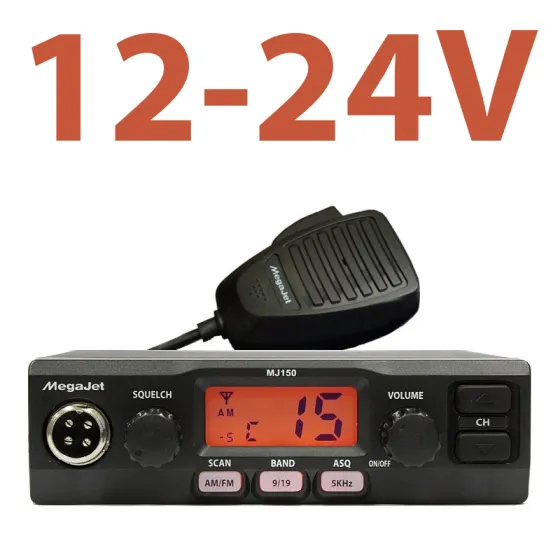 Автомобильная радиостанция MegaJet 150, AM/FM, 200 кан,4 W 12-24V
