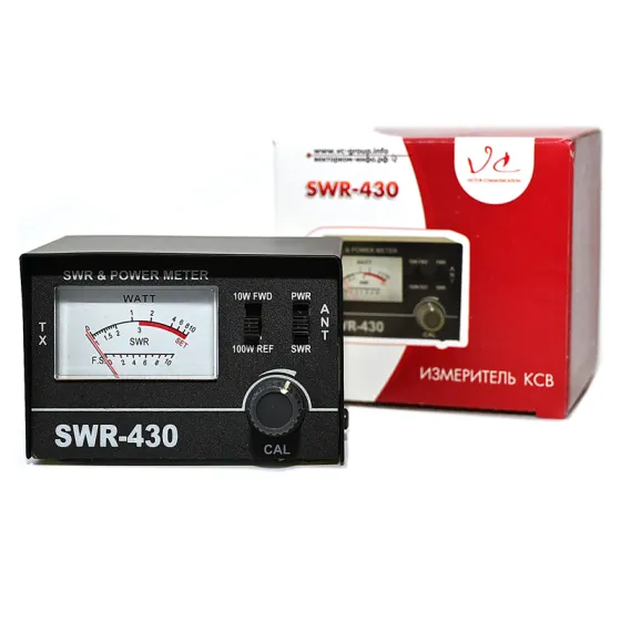 Измерительный прибор SWR-430 Мощность и КСВ (27МГц) W