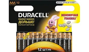 Батарейки DURACELL AАA (мизинчиковые) /12