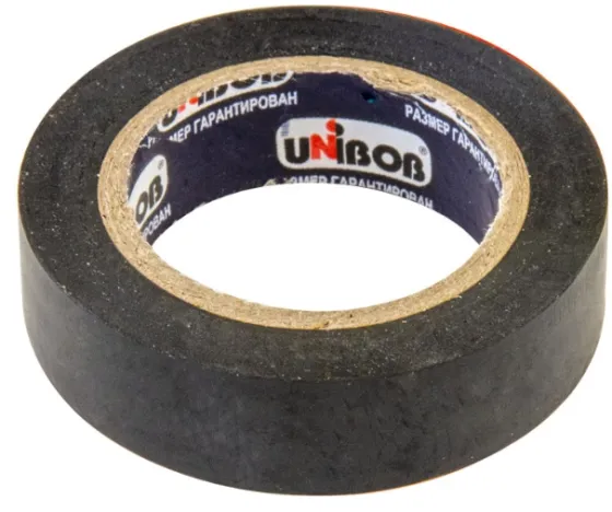 Изолента Unibob 15мм 10м Черная /10