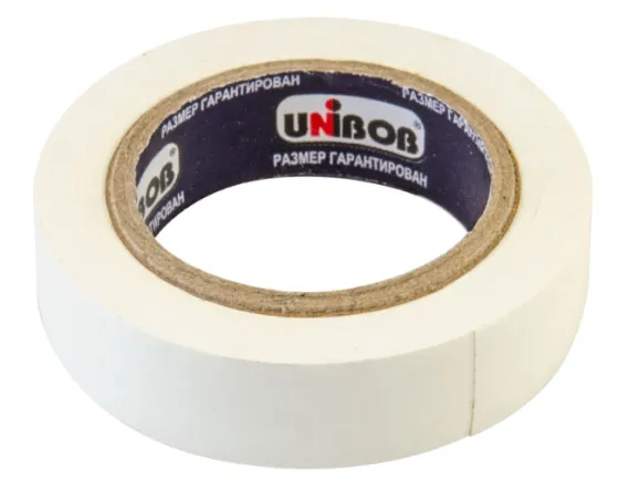 Изолента Unibob 15мм 10м Белая