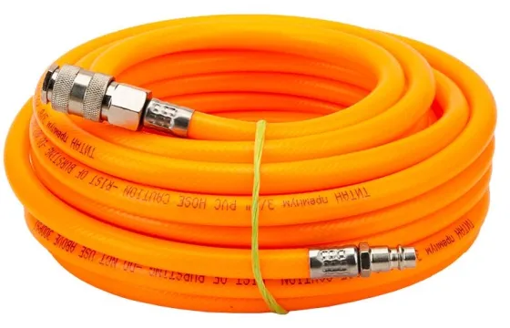 Шланг подкачки с быстр/р резиновый с покрытием ПВХ 7х13мм, PU, PVC, 20м (Оранжевый)