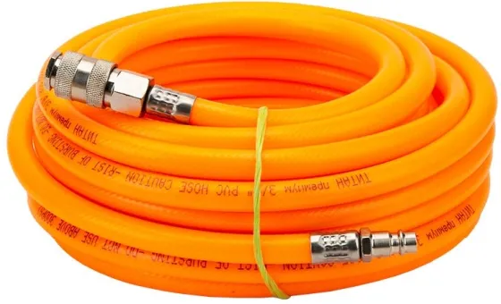 Шланг подкачки с быстр/р резиновый с покрытием ПВХ 7х13мм, PU, PVC, 10м (Оранжевый)