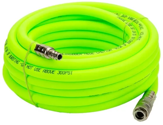 Шланг подкачки с быстр/р резиновый с покрытием ПВХ 10х16мм, PU, PVC, 20м (Зеленый)