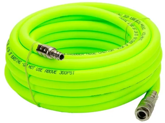 Шланг подкачки с быстр/р резиновый с покрытием ПВХ 10х16мм, PU, PVC, 15м (Зеленый)