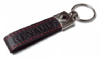 Брелок (оригинальный) RENAULT  кожа (черный)