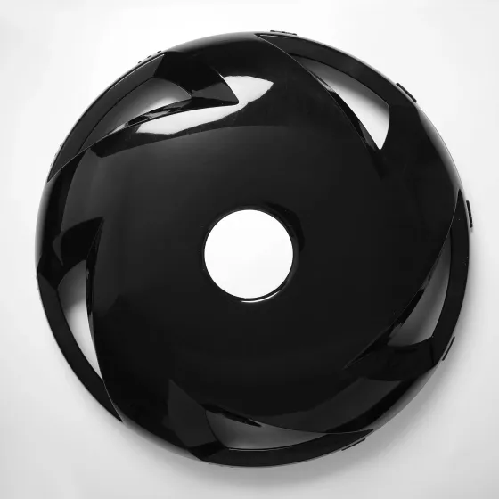 Колпак колеса передний R-22,5 (пластик-черный) NEW ВЕНТИЛЯТОР