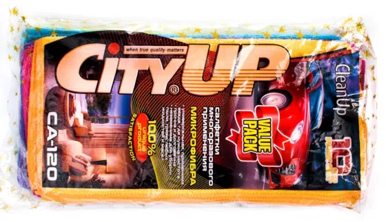 Салфетки для уборки из микрофибры CityUP CA-120 300х300мм, 10 штук /1/40