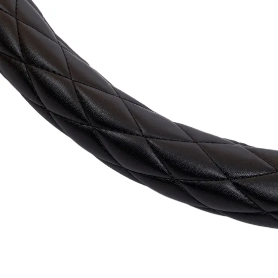 Оплетка на руль СТЕГАНАЯ  47-48cm XXL ЧЕРНАЯ