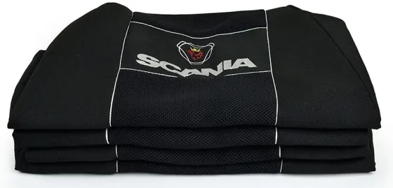 Чехлы (ЖАКАРД) SCANIA 4 (2рем,2низ.сид.) Черный