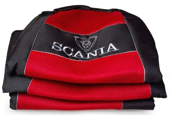 Чехлы (ЖАКАРД) SCANIA 3 (1рем,2выс.сид.) Красный