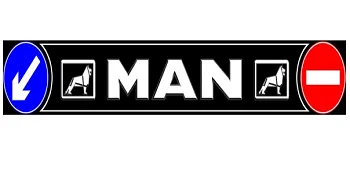 Брызговики длинномер 2400х350мм MAN белый