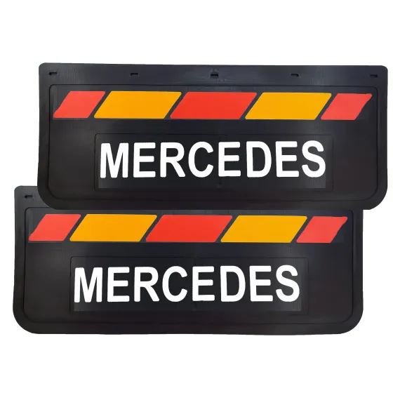 Брызговики 670х270мм MERCEDES LUX PRO (Красный/Желтый)