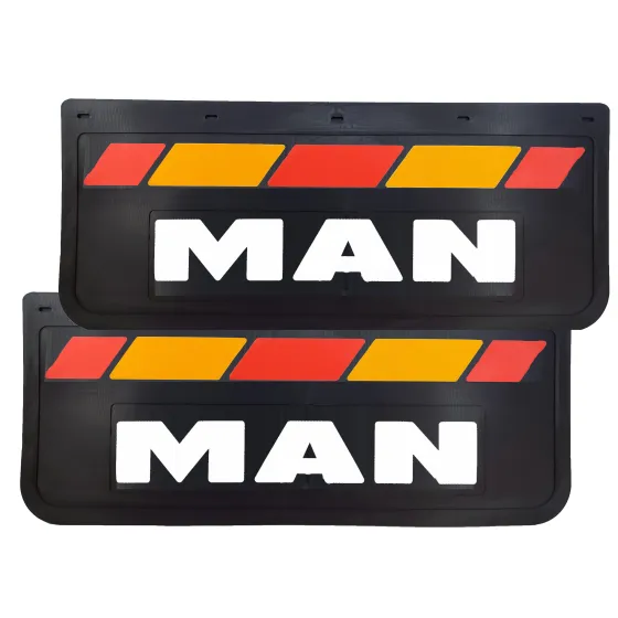 Брызговики 670х270мм MAN LUX PRO (Красный/Желтый)