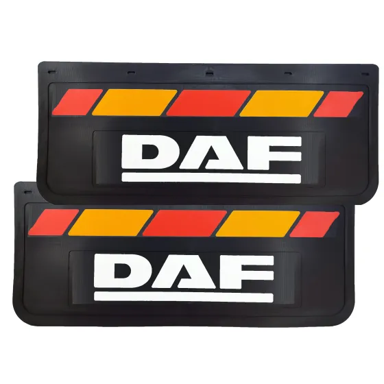 Брызговики 670х270мм DAF LUX PRO (Красный/Желтый)